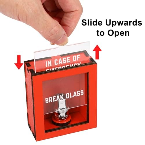 Break in Case of Emergency Box, Garage Wall Decor, Mechanic Car Guy Gifts, White Elephant Gifts Exchange 10mm Emergency Socket Kit, 2 Pack Funny Car Guy Tool Gag Gifts Box B0FMS2XR2D