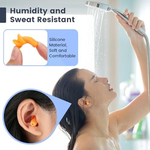 Shooting Ear Protection for Gun Range, 10 Pairs Ear Plugs for Noise Reduction, Hearing Protection for Shooters, Ear Plugs for Shooting, Silicone Ear Plugs