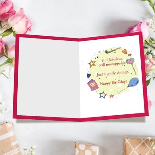 Aging Humor Birthday Decorations for BFF Sister Coworker, Printed Message Inside with Envelope, Idea for Party Celebrations FANCYLUCKY Funny Birthday Card Gifts for Women Her Best Friend B0GTLPLH6Y