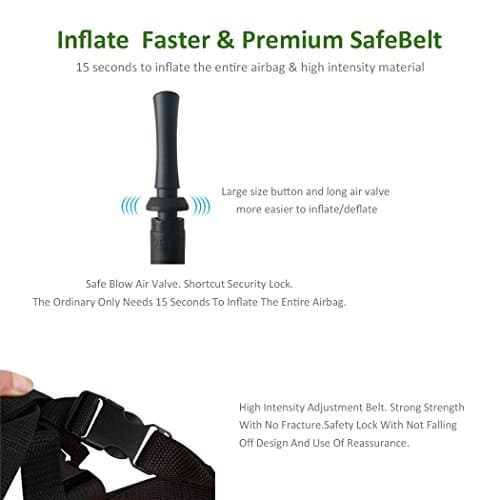 Inflatable Snorkel Vest Adult Snorkeling Jackets Free Diving Swimming Safety Load Up to 220 Ibs