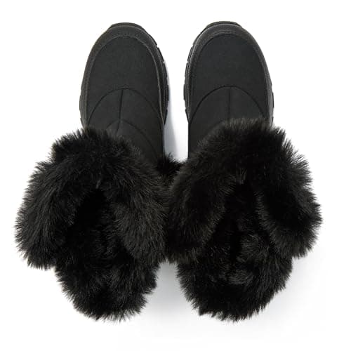 Lands' End Expedition Waterproof Insulated Womens Snow Boots, Lace Up or Slip On Winter Boots for Women, Medium or Wide Width Sizes 6 to 11, Black, Brown, Blue, White or Grey Winter Shoes