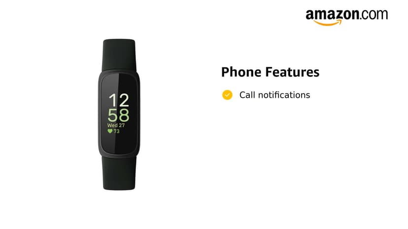 Fitbit Inspire 3 Fitness Tracker – Advanced Health Insights with Stress Management, Workout Intensity & Sleep Tracking, 24/7 Heart Rate, Includes Small and Large Classic Bands - Midnight Zen/Black