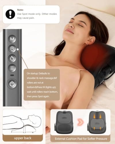 Electric Up&Down Kneading Massage Pillow For Back, Neck, Shoulder, Leg,Birthday Christmas For Women Men Gifts,Home Office Use Back Massager With Heat, Pain Relief For Deep Tissue,3D Lower Back Massager B0H5VGG7JN