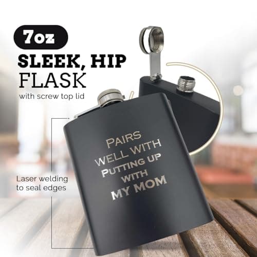 Step Dad Gifts, Step Dad Fathers Day, Bonus Dads Gifts, Stepdad Birthday Present, Presents for Step Father Christmas, Stepfather Present for Fathers Day, Hip Flask (My)