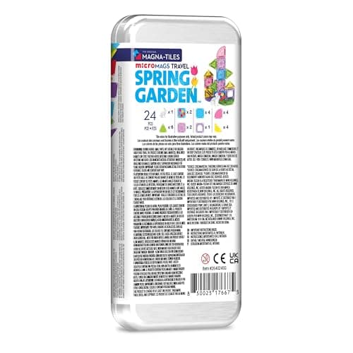 MAGNA-TILES microMAGS 24-Piece Spring Garden Travel Set, The Original Magnetic Building Brand B0FVZM245Y