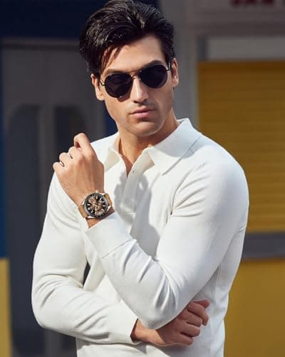 BENYAR BY BENYAR Watch for Men Analog Quartz Chronograph Waterproof Luminous Designer Mens Wrist Watches Business Work Sport Casual Dress Watch with Silicone Strap Elegant Gifts for Men