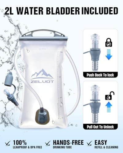 Running Vest with 2L Water Bladder, Hydration Backpack, USA Original Patent, Lightweight Hydration Pack with Gear Holder, Reflective Chest Pack for Men Women for Marathon