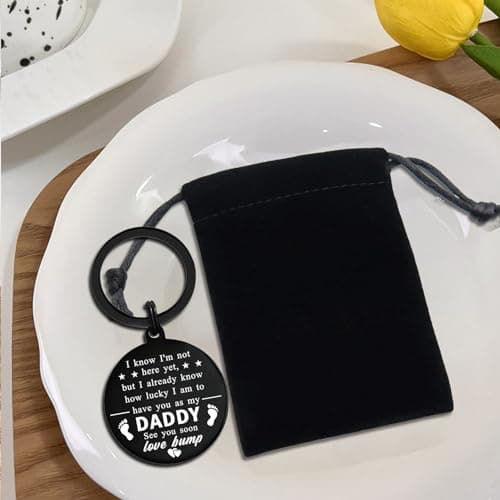 New Dad Gifts, First Time Dad Gifts, Christmas Daddy To Be Gift Keychain, Expecting Daddy Gift, Pregnancy Announcement for Daddy Level Unlocked, Fathers Day