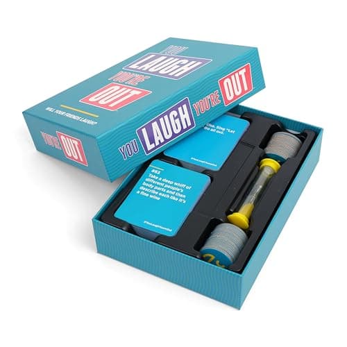You Laugh You're Out A Party Game with Hilarious Charades Family Card Games for Adults & Kids, 125 Prompt Cards Fun Card Games for Family Game Nights, Gatherings, & Parties Ages 14+