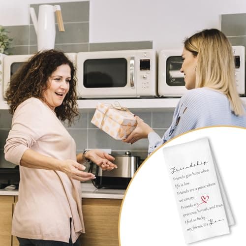 Friendship Gifts for Women Kitchen Towels, Best Friend BFF Bestie Gifts Dish Tea Towels for Kitchen Decor, Birthday Gifts for Women Friendship Hand Towels for Bathroom Decor, 16x24 Inch