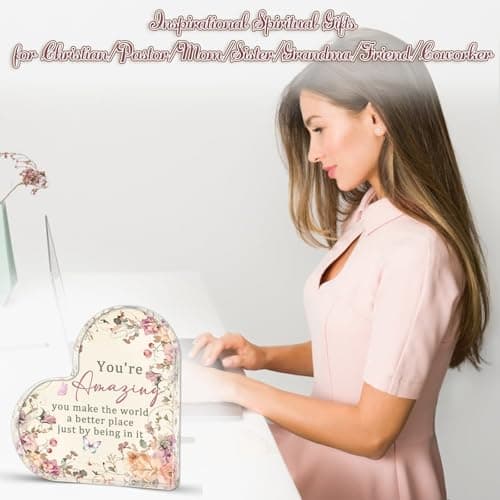 Uplifting Motivational Gift for Womens Inspirational Desk Decor Birthday Easter Mother's Day Proud of You Gifts for Women Encouragement You Are Amazing Gifts for Women B0FR8QV18Z