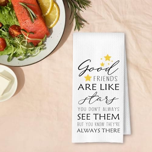 Good Friends are Like Stars Gifts Kitchen Towels, Friends Gifts Dish Tea Towels for Kitchen Decor, Friendship Gifts for Women Hand Towels for Bathroom, Best Friend Bestie BFF Gifts, 16x24in