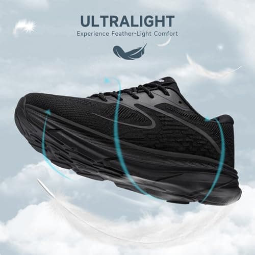 URDAR Running Shoes for Men Lightweight Casual Walking Shoes Comfortable Breathable Tennis Sneaker Cushioning Trainers