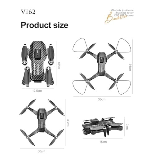 4K Dual-Camera Drone with GPS for Adults & Teens - Foldable RC Quadcopter with Auto Focus, 30 Mins Flight Time, Follow Me, Waypoint Flight, Headless Mode, 6-Axis Gyro, One-Key Emergency Stop - Black