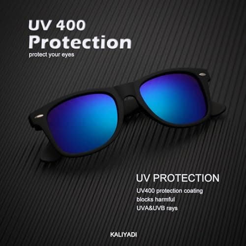 KALIYADI Polarized Sunglasses for Men and Women Matte Finish Sun glasses Color Mirror Lens UV Blocking (3 Pack)