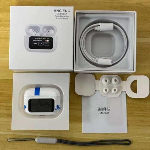 UNVO Wireless Earbuds with Intelligent Noise Reduction,Wireless Earbuds, Bluetooth 5.4 Headphones with Multifunctional Touch Screen, Hi-Fi Stereo Ear Buds with ANC+ENC Noise Cancelling Mic