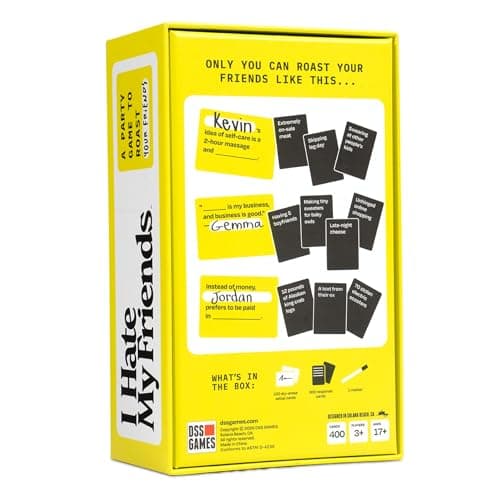 DSS Games I Hate My Friends [Hilarious Roast Party Game for Adults | Funny Friend Card Game for Game Night, Bachelorette Parties, College Parties & Girls Trips | Ages 17+ | 3+ Players]