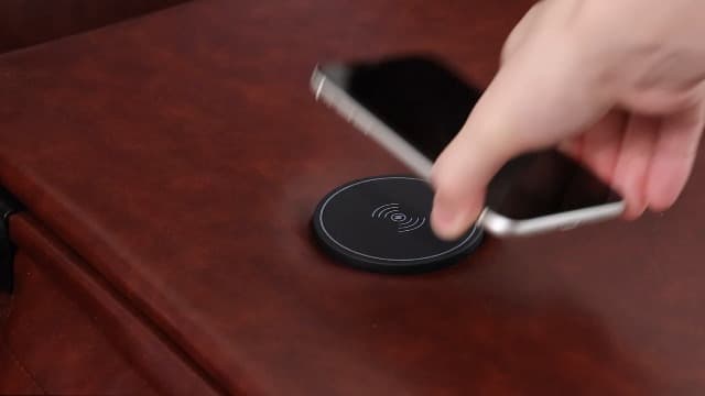 Toseslo Power Reclining Sectional Sofa Set with LED Light,Leather Sectional Couches, Living Room Furniture Sets, Modern Power Recliner Sofa Sets with Cup Holder for Living Room(Brown)