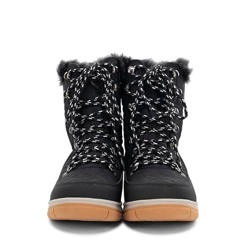 Chooka Womens Belltown Mid Faux Fur Cold Weather Boot - Water-Repellent Winter Snow Boot with Memory Foam Insole & Warm Plush Lining
