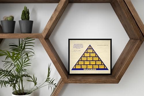 flinelife Wood Basketball Coaching Principles Framed Wall Art Decor, 12x10, Success Wall Art Decor - Perfect for Fans