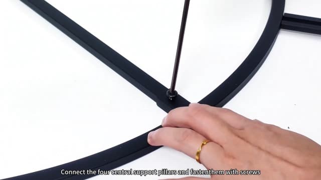 Ohweog Large Wall Clock for Living Room Decor – 32 Inch Silent Non-Ticking Modern Farmhouse Wall Clock, Oversized Decorative Metal Roman Numeral Clock, Black