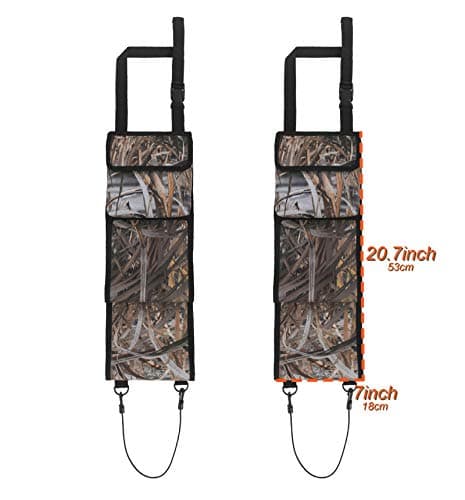 MYDAYS Seat Back Gun Rack, Gun Sling Bag, Camo Front Seat Gun Organizer Holder for Hunting Rifles/Shotguns