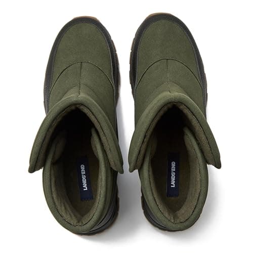 Lands' End Expedition Insulated Winter Boots for Men, Lace Up or Slip On Waterproof Mens Snow Boots, Medium or Wide Width Men's Shoes Size 8 to 13, Black, Brown, Green or Grey