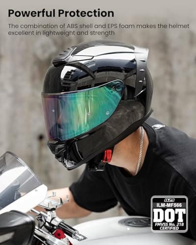 ILM Motorcycle Helmets Full Face for Men Women Cascos para Motos Powersports Motorbike Street Racing DOT Model MF566