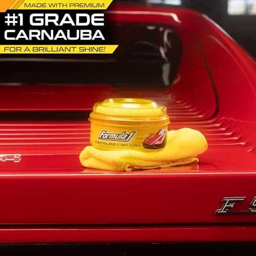 Formula 1 Carnauba Car Wax Paste - High-Gloss Shine - Polish for Car Detailing to Shine & Protect – Remove Haze and Paint Swirls w/ Micropolishing Agents – Car Cleaning Supplies (8 oz)