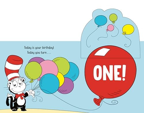 Happy First Birthday! With Dr. Seuss Babies: An Interactive Lift-the-Flap Board Book with a Mirror (Dr. Seuss Babies Board Books) 0593813359