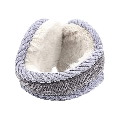 Surblue Winter Unisex Earmuffs Knit Foldable Adjustable Wrap around Ear Warmers