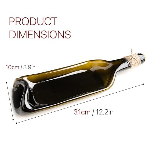 Melted Wine Bottle Serving Boards; Decorative Rectangle Serving Trays for Home Decor; Small Cheese Platter Serving Board; Unique Cheese and Cracker Tray for Dinner Party