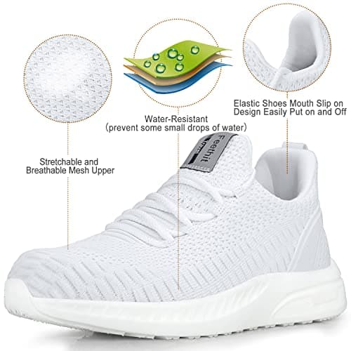 Feethit Women Tennis Running Shoes Walking Shoes Lightweight Casual Sneakers for Travel Gym Work Woman Waitress Nurse