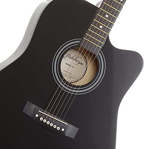 Ashthorpe 41-inch Beginner Cutaway Acoustic Guitar Package (Black), Full Size Basic Starter Kit w/Gig Bag, Strings, Strap, Tuner, Picks
