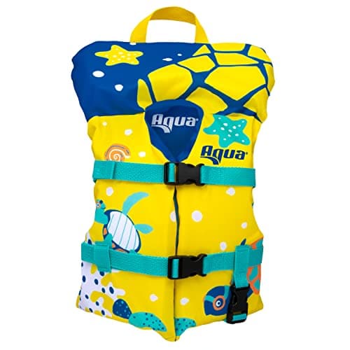 Aqua Oceans 7 Life Jacket for Kids - US Coast Guard Approved Life Vest for Infant, Child & Youth Boys and Girls, Open-Side PFD for Boating, Swimming & Water Sports