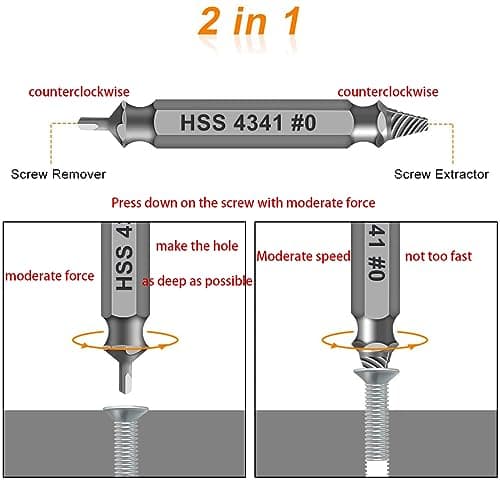 Gifts for Men,Damaged Screw Extractor Set-Christmas Stocking Stuffers for Men Adults Him,Mens Gifts for Dad,Husband,Stripped Screws Nuts & Bolts Drill Bit Tools for Easy Removal of Rusty Broken Screw
