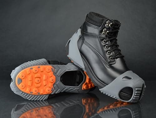 Winter Walking Low-Pro Ice Cleat, Heavy-Duty Industrial Grade Traction Aid for Walking on Snow and Ice (1 Pair)