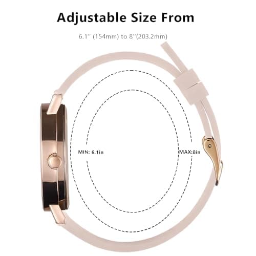 Hourstar Women's Analog Nurse Watch with Second Hand for Nursing, 12/24 Time, Silicone Band, Easy Read