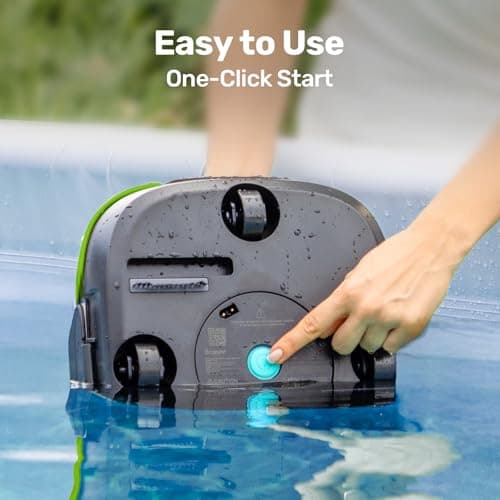 Cordless Robotic Pool Cleaner, 90 Min Runtime Pool Vacuum, Self-Parking, 7.5 lbs Lightweight, Ideal for Above Ground Pools up to 860 sq.ft