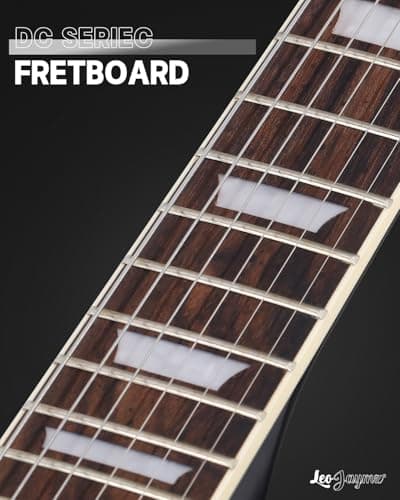 Leo Jaymz 39 Inch Solid Body Electric Guitar - Poplar Wood Body，Maple Neck and Laurel Wood Fretboard (Black)