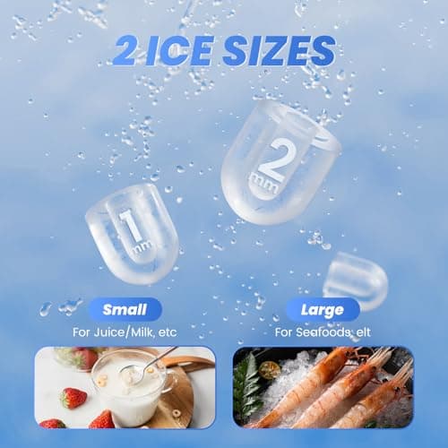 NEWBULIG Ice Makers Countertop with Handle, Portable Ice Machine, 9 Bullet Cubes in 6 Mins, 26lbs in 24Hrs, Auto-Cleaning, with Basket and Scoop, for Home, Kitchen, RV, Camping, Black