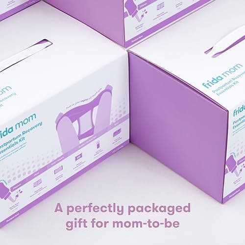 Frida Mom 11pc Postpartum Essentials Kit Gift Set, Hospital Bag Must Haves for New Mom, Includes 4 Disposable Postpartum Underwear, 4 Ice Maxi Pads, Perineal Healing Foam & 24 Pad Liners & Peri Bottle