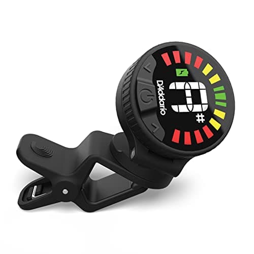 D'Addario Nexxus 360 Rechargeable Guitar Tuner - Clip On Guitar Tuner - Acoustic Guitar Tuner - Electric Guitar Tuner - 24 Hours of Tuning Time per Charge - Rotates 360-degrees