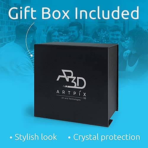 ArtPix 3D Crystal Photo, Personalized Gifts for Women, Wife, Men, Mom, Father, Her, Him, Dad, Grandpa, Great Customized Gift with Your Own Photo, Custom Glass 3D Laser Etched Picture Wedding - Heart