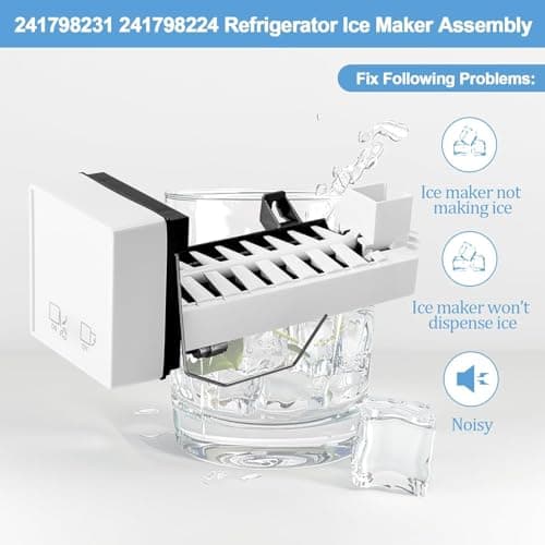 241798231 241798224 241798211 Ice Maker Replacement, Compatible with Frigidaire Electrolux Kenmore Refrigerators, Replaces 241642511, 241642501 and 241798201 Ice Maker Assembly (Not Universal)