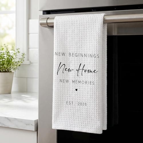 1PC Housewarming Gifts for New House 2026 Kitchen Towels, New Beginnings Hand Towels, Ideal Gifts for Homeowner Decorative,Welcoming Home Sweet Home Tea Towels-Ab02 B0FLJJ6DXR