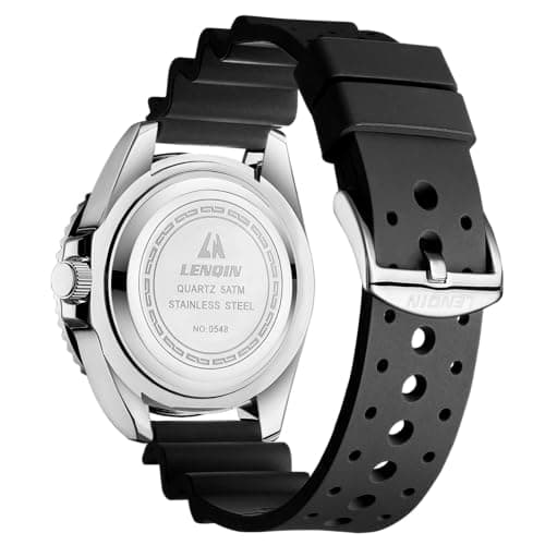 LN LENQIN Mens Watches Stainless Steel Waterproof Analog Quartz Watch for Men with Date Luminous Fashion Wristwatch