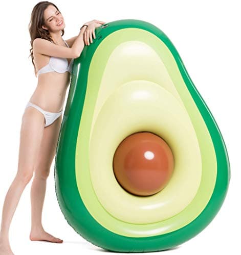 Jasonwell Inflatable Avocado Pool Float Floatie with Ball Water Fun Large Blow Up Summer Beach Swimming Floaty Party Toys Lounge Raft for Adults (XL)
