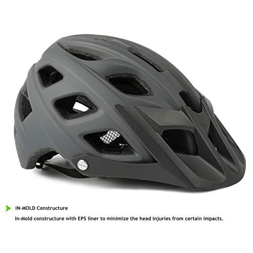 Exclusky Bike Helmet Mountain Bike Helmet for Adults Lightweight MTB Cycling Helmet for Men Women Adjustable Bicycle Helmet with Visor