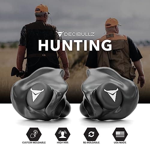 Decibullz - Custom Molded Earplugs, 31dB Highest NRR, Comfortable Hearing Protection for Shooting, Travel, Work and Concerts